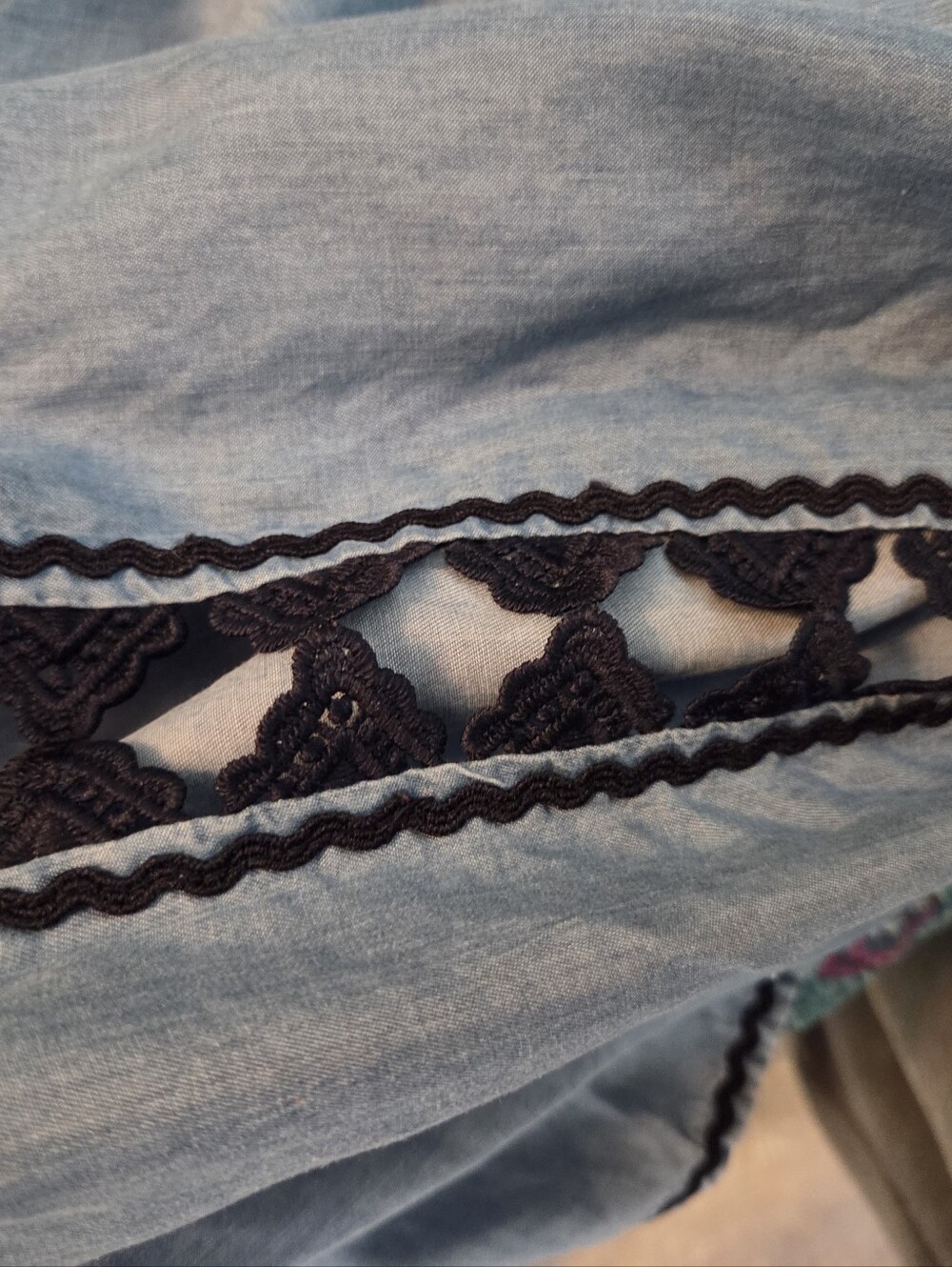 Crown & Ivy Chambray Plus Blouse - Picture 11 of 11